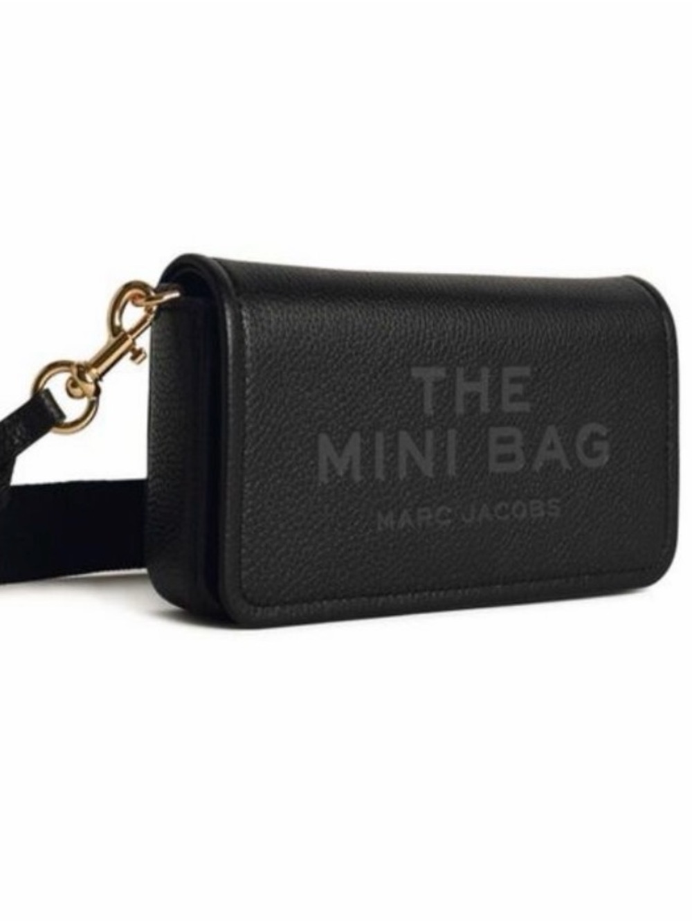 Marc Jacobs Black The Mini Bag Belt Bag with Gold Hardware
